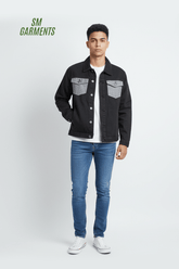 NIGHT ADDICT MENS TWO TONE DENIM JACKET - Smgarment's